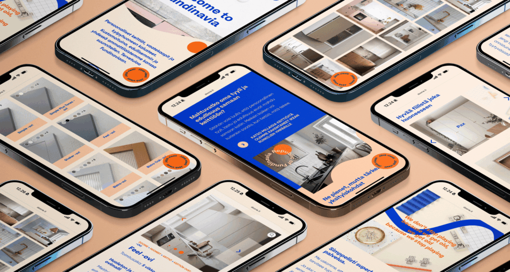 Brändi-identiteetin vienti verkkokauppaan kotisivut mockup