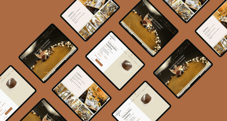 Café &amp; Restaurant Cabriole – Herkullinen brändiuudistus ja verkkopalvelu kotisivut mockup