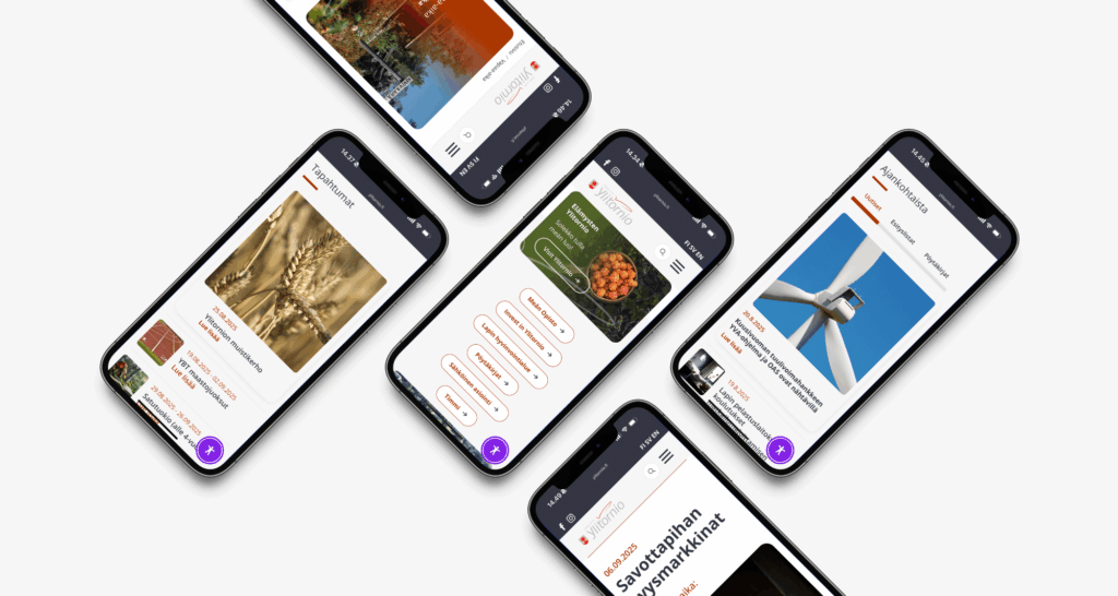 Ylitornion kunnan verkkosivuston uudistus kotisivut mockup